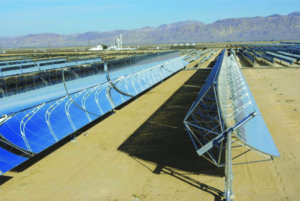 SkyFuel’s Parabolic Trough at the SEGS II solar thermal-electric power plant in Daggett, California.