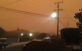 On 9 September 2020, wildfire smoke turned the day into night in El Cerrito, CA. This photo was taken at 9:03 AM PT. Sunrise was at 6:45 AM PT.