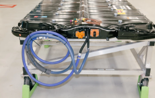 A lithium ion battery pack for an electric vehicle. Source: The New York Times