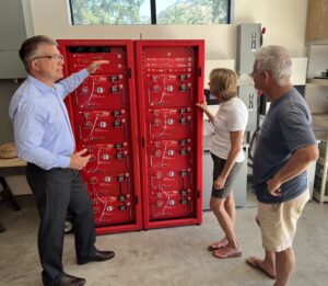 YouSolar CEO Arnold Leitner with new PowerBloc customers in August 2022