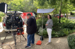 One of our customers in her beautiful garden during the recent filming of testimonials for our new campaign video.