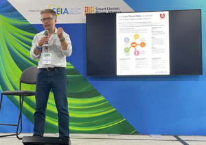 YouSolar CEO Arnold Leitner presenting key insights about the “Last Three Miles” at RE+ 2023 in Las Vegas