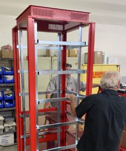 The first cabinet of the Gen 3 PowerBloc at our manufacturer in San Jose, California.